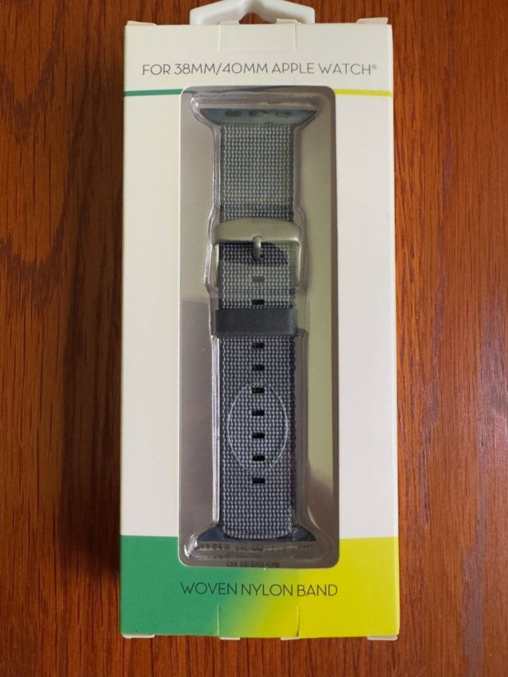 Woven Nylon Watch Band for Apple Watch 38mm 40mm Gray New in Box